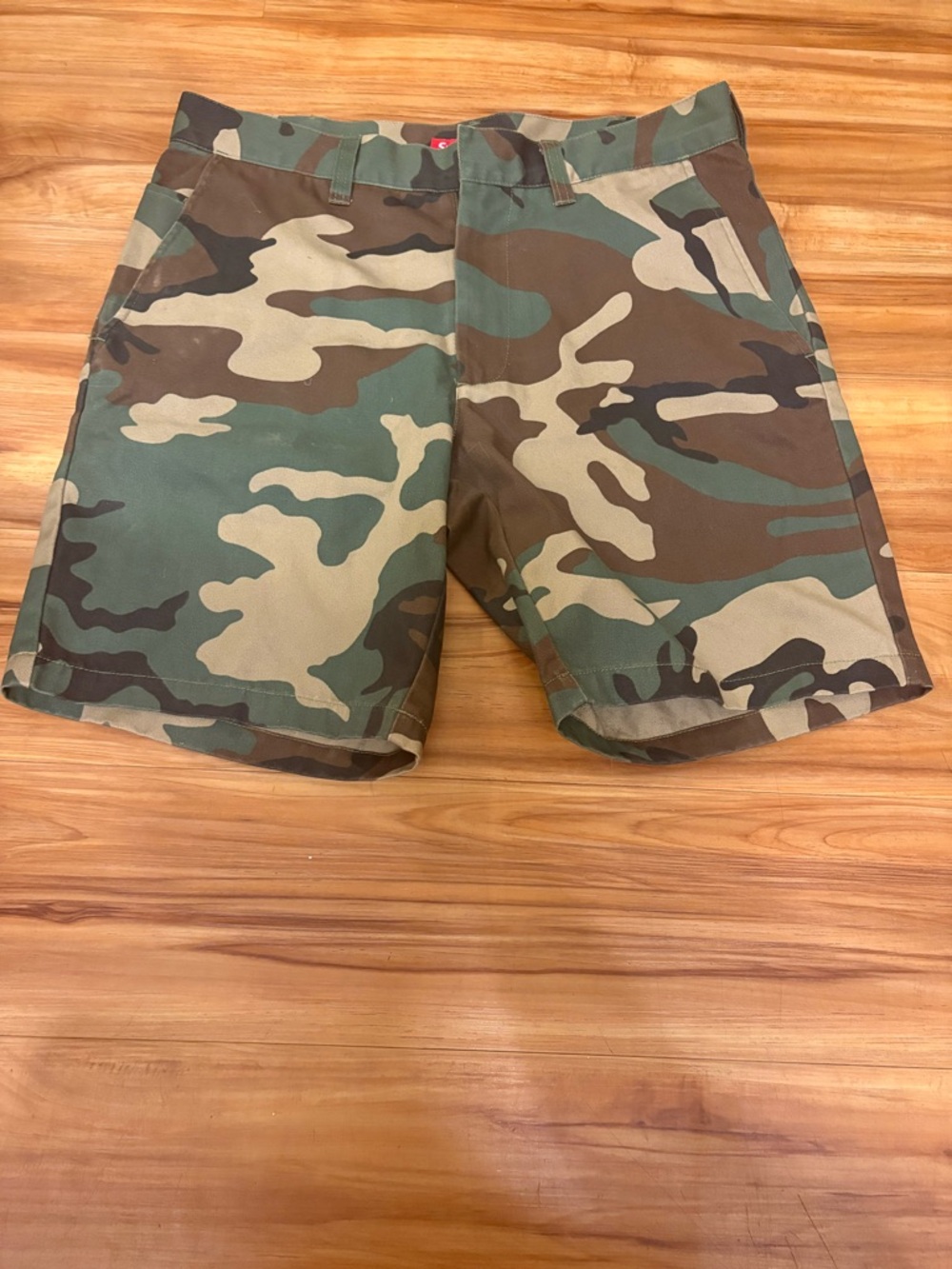 Supreme Men's Camo Utility Shorts - Green/Brown sz 30